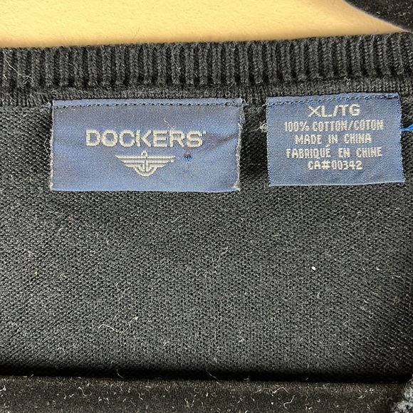 DOCKERS Navy Argyle Sweater Vest - Picture 3 of 6